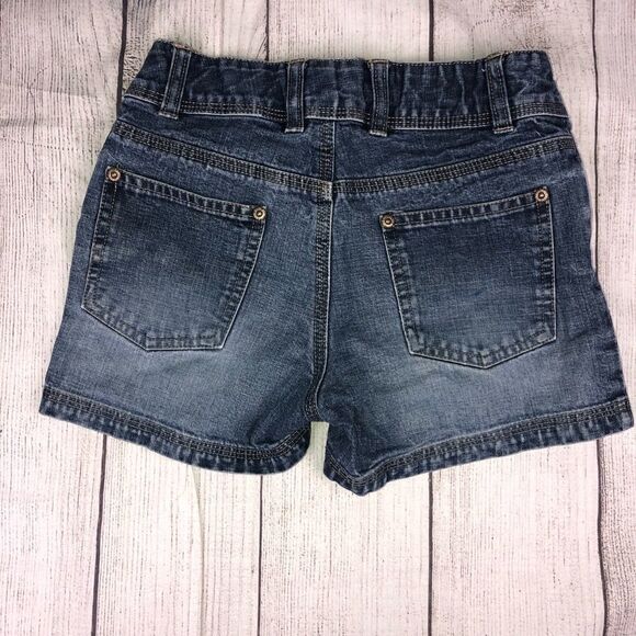 Old navy brand 100% cotton girls denim shorts dark blue  sz 8 - Picture 5 of 5